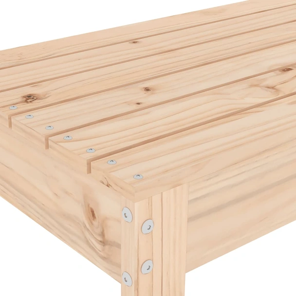 Градинска пейка 80×38×45 см кафява — борово дърво масив - Image 6