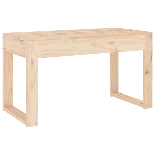 Градинска пейка 80×38×45 см кафява — борово дърво масив - Image 5