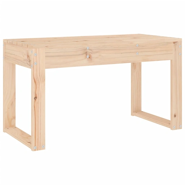 Градинска пейка 80×38×45 см кафява — борово дърво масив - Image 2