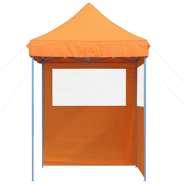 Pop-up парти шатра 2 x 2 м оранжева — оксфорд с PVC — 2 стени — стомана - Image 3