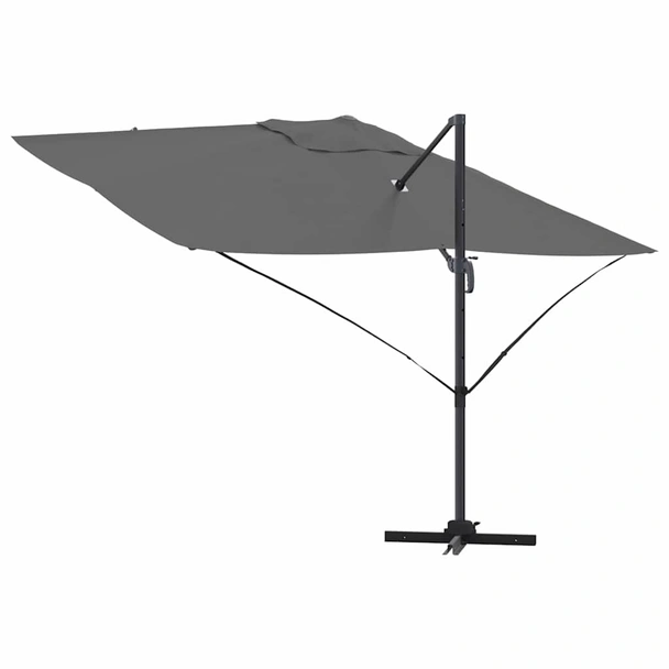 Плажен чадър 3.5 x 2.5 x 2.6 м антрацит — полиестер — UV защита — алуминий - Image 8