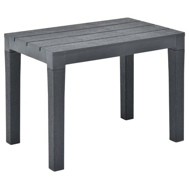 Градински пейки 60 × 38,5 × 45 см антрацит — полиетилен — 2 бр - Image 2
