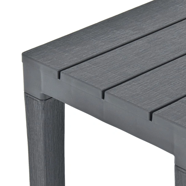 Градински пейки 60 × 38,5 × 45 см антрацит — полиетилен — 2 бр - Image 5