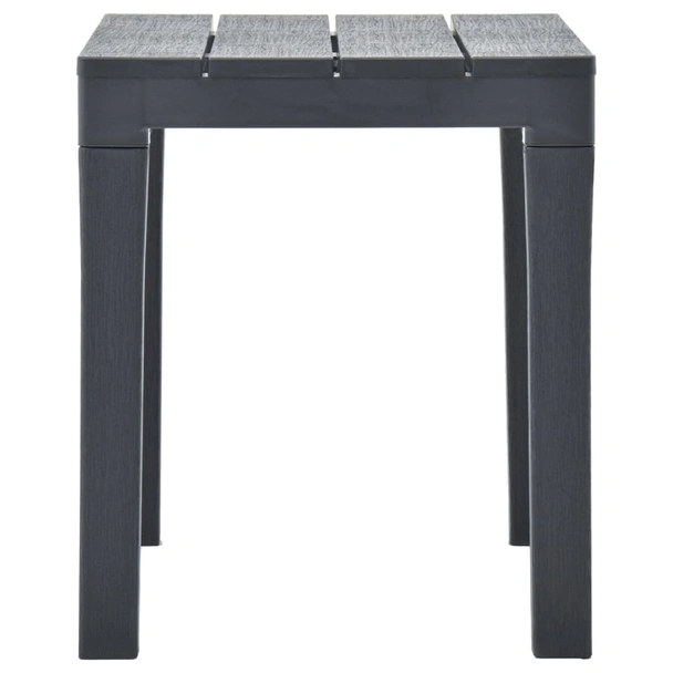 Градински пейки 60 × 38,5 × 45 см антрацит — полиетилен — 2 бр - Image 4