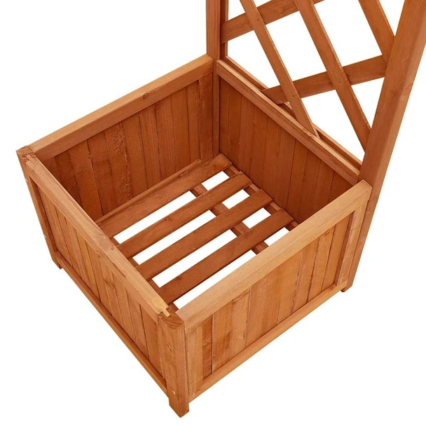 Градинска пергола с плантер, чам масив -VL316388 - Image 6