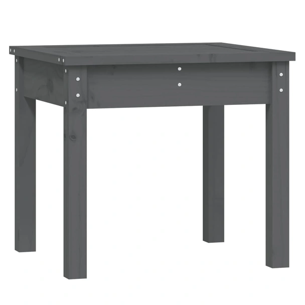 Градинска пейка 50×44×45 см сива — борово дърво масив - Image 2