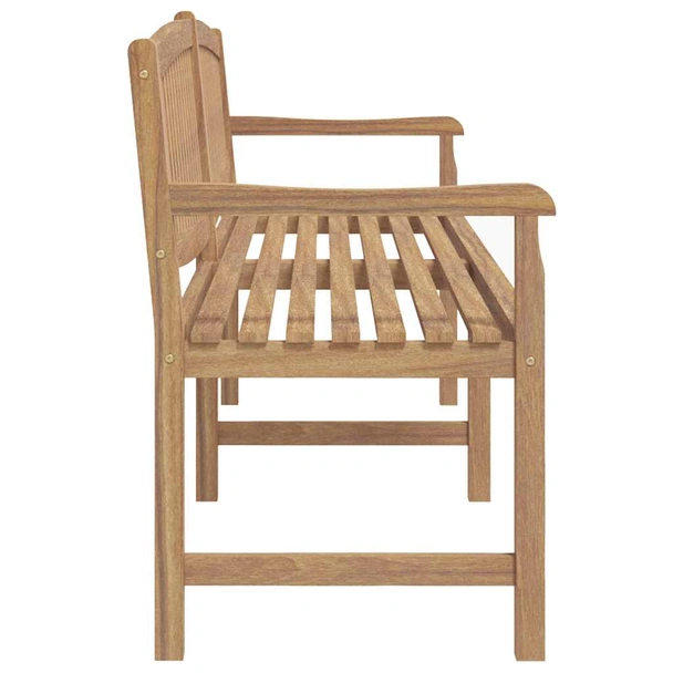 Градинска пейка 228×59,5×90 см — тиково дърво масив — с облегалка - Image 4