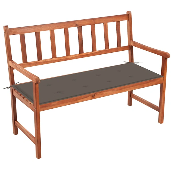 Градинска пейка 120x50x90 см кафява — акация масив — таупе (4 см)