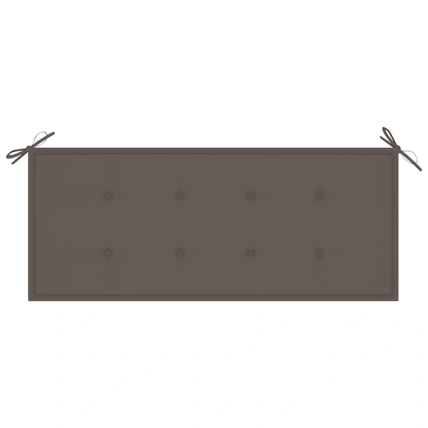 Градинска пейка 120x50x90 см кафява — акация масив — таупе (4 см) - Image 6