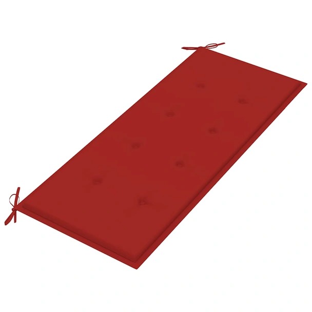 Градинска пейка 120x50x90 см кафява — акация масив — червена (4 см) - Image 5