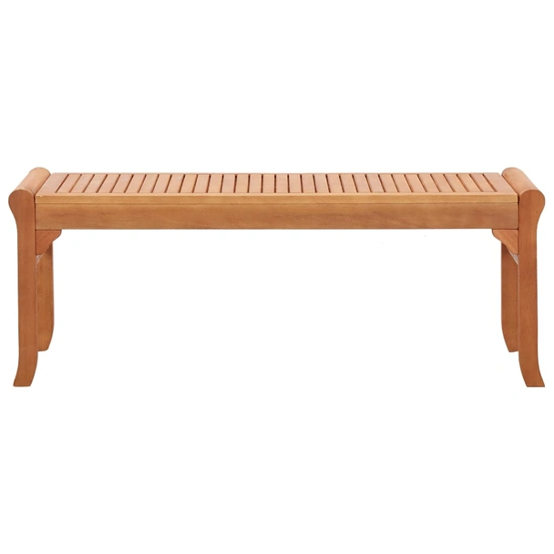 Градинска пейка 120x44x45 см кафява 2-местна — евкалиптово дърво масив - Image 2