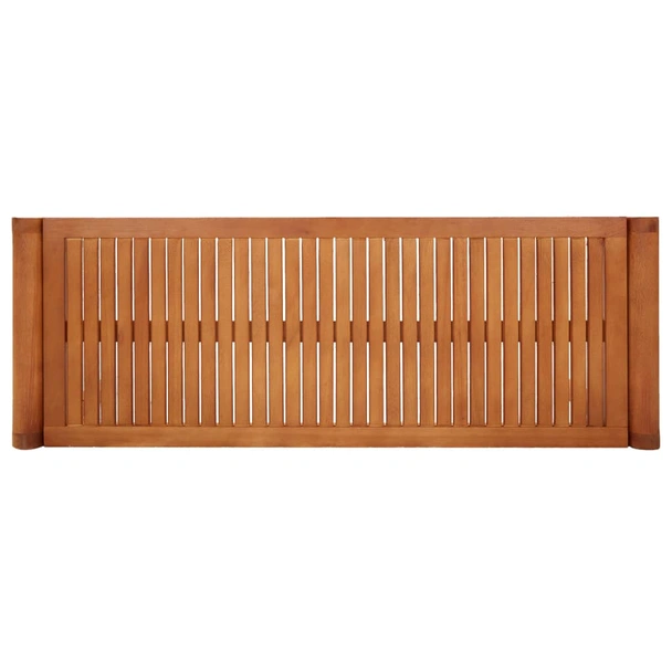 Градинска пейка 120x44x45 см кафява 2-местна — евкалиптово дърво масив - Image 4