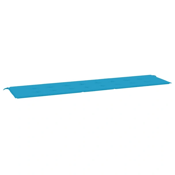 Възглавница за градинска пейка 200x50x3 см синя — оксфорд плат - Image 2