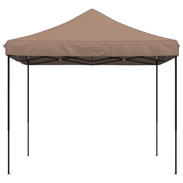 Pop-up парти шатра 2,9 x 2,9 м кафява — оксфорд с PVC — стоманена рамка - Image 3