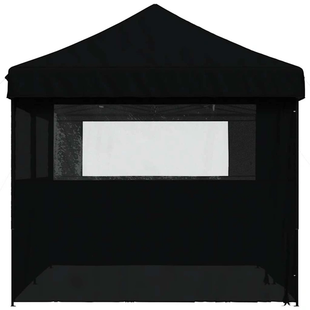 Pop-up парти шатра 5,8 x 2,9 м черна — оксфорд с PVC — 4 стени — стомана - Image 5
