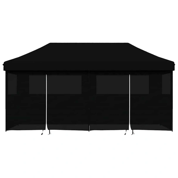 Pop-up парти шатра 5,8 x 2,9 м черна — оксфорд с PVC — 4 стени — стомана - Image 3