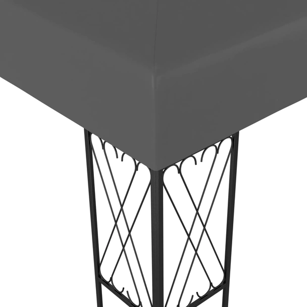 Шатра 3 x 6 м антрацит — полиестер — декоративна рамка — стоманена - Image 4