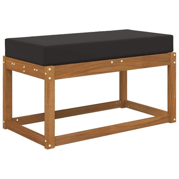 Възглавница за седалка 80x40x8 см черна — полиестер - Image 3