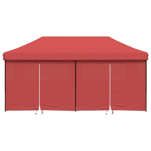 Pop-up парти шатра 5,8 x 2,9 м бордо — оксфорд с PVC — 4 стени — стомана - Image 3