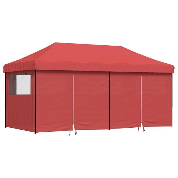 Pop-up парти шатра 5,8 x 2,9 м бордо — оксфорд с PVC — 4 стени — стомана - Image 2