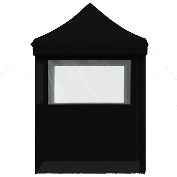 Pop-up парти шатра 2 x 2 м черна — оксфорд с PVC — 4 стени — стомана - Image 5