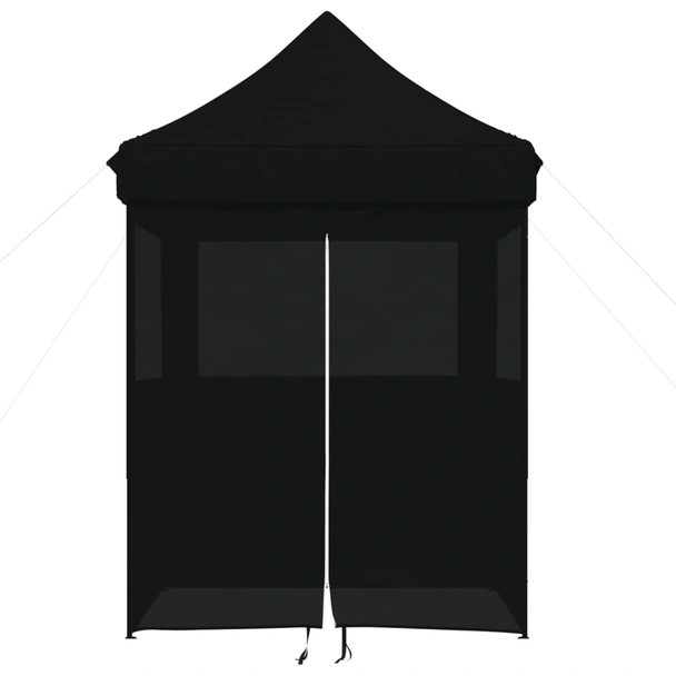 Pop-up парти шатра 2 x 2 м черна — оксфорд с PVC — 4 стени — стомана - Image 3