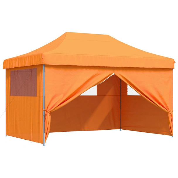 Pop-up парти шатра 4,4 x 2,9 м оранжева — оксфорд плат — 4 стени — стомана - Image 8
