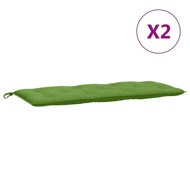 Възглавници за пейка 120x50x7 см зелени — комплект 2 бр - Image 4