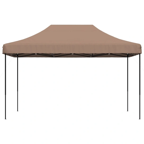 Pop-up парти шатра 4,4 x 2,9 м кафява — оксфорд с PVC — стоманена рамка - Image 3