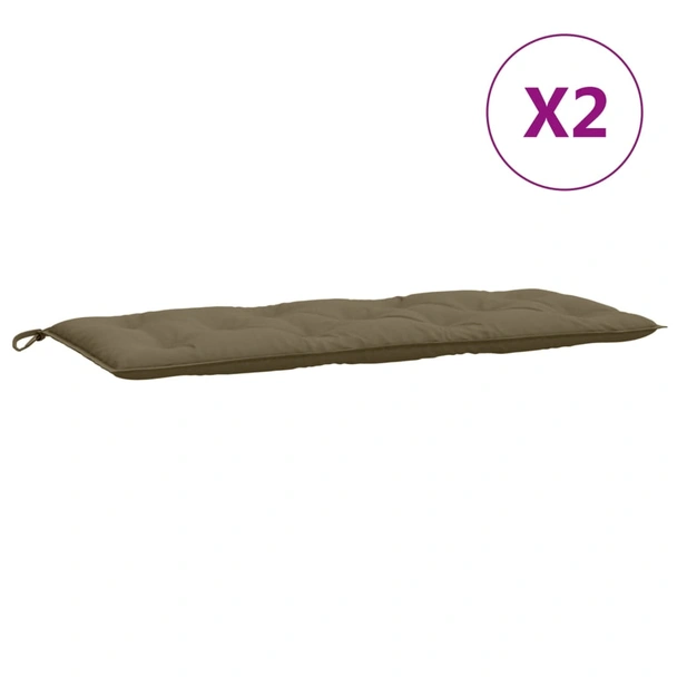 Възглавници за пейка 120x50x7 см таупе — комплект 2 бр - Image 4