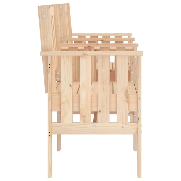 Градинска пейка с маса 175×55×89 см 2-местна — борово дърво - Image 4