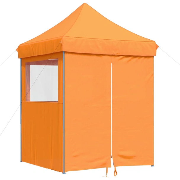 Pop-up парти шатра 2 x 2 м оранжева — оксфорд с PVC — 4 стени — стомана - Image 2