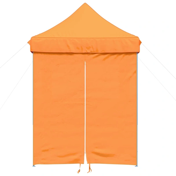 Pop-up парти шатра 2 x 2 м оранжева — оксфорд с PVC — 4 стени — стомана - Image 3