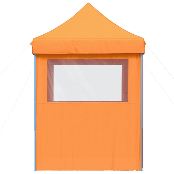 Pop-up парти шатра 2 x 2 м оранжева — оксфорд с PVC — 4 стени — стомана - Image 4