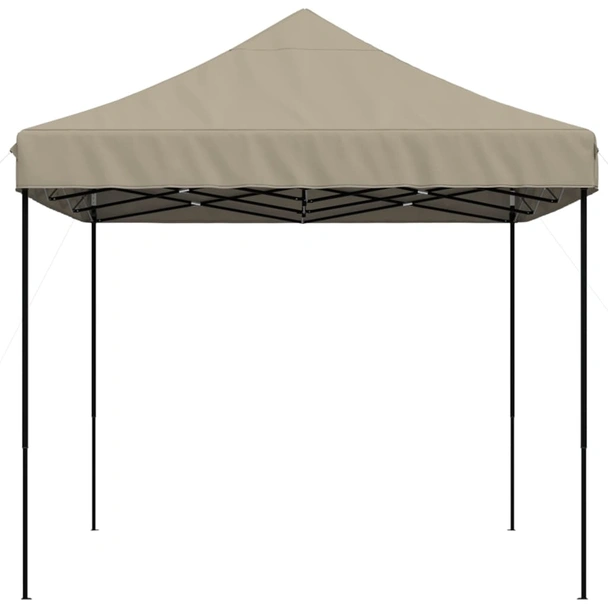 Pop-up парти шатра 4,1 x 2,8 м таупе — оксфорд с PVC — стоманена рамка - Image 4