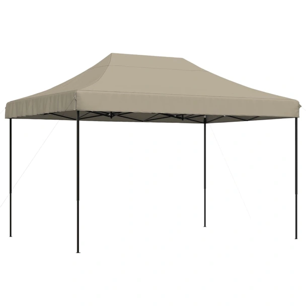 Pop-up парти шатра 4,1 x 2,8 м таупе — оксфорд с PVC — стоманена рамка - Image 2