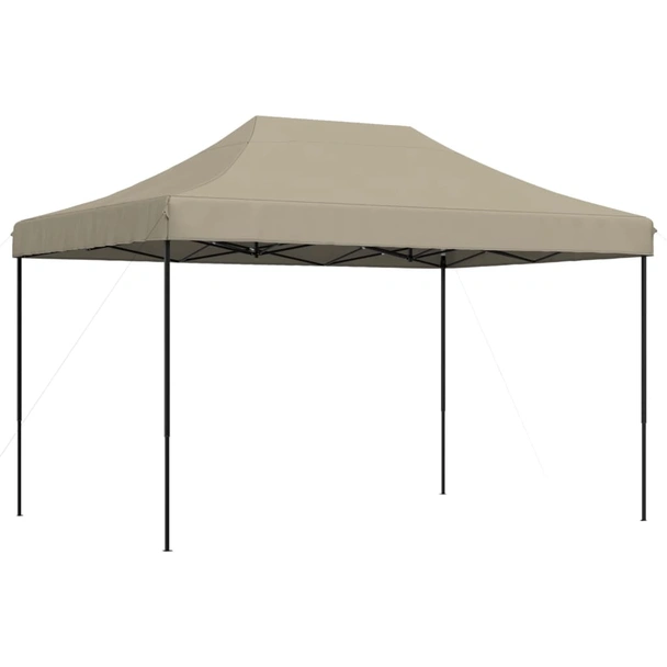 Pop-up парти шатра 4,1 x 2,8 м таупе — оксфорд с PVC — стоманена рамка - Image 5
