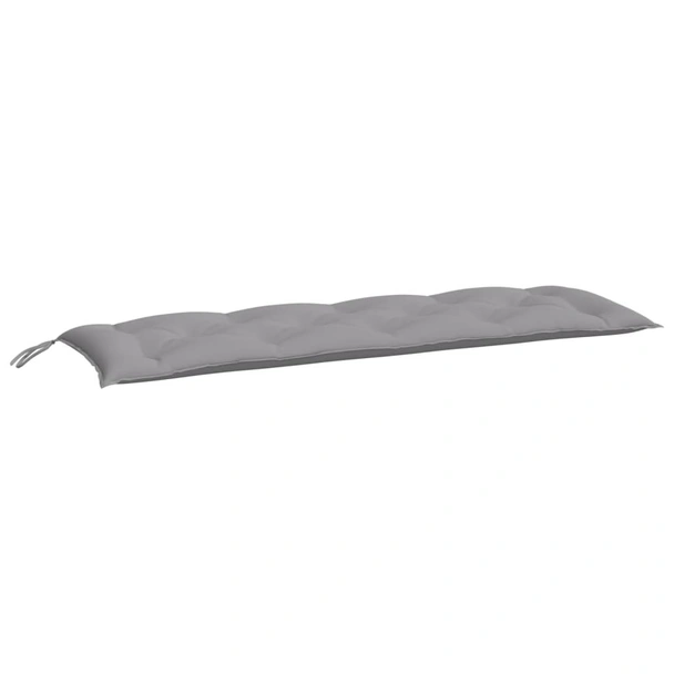 Възглавница за пейка 150x50x7 см сива — оксфорд плат - Image 2