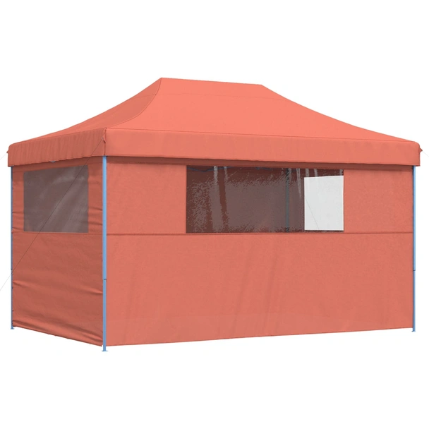 Pop-up парти шатра 4,4 x 2,9 м теракота — оксфорд с PVC — 4 стени — стомана - Image 5