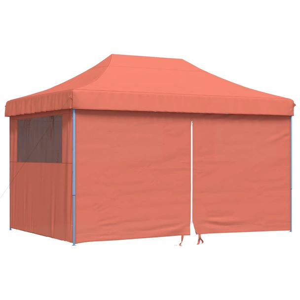 Pop-up парти шатра 4,4 x 2,9 м теракота — оксфорд с PVC — 4 стени — стомана - Image 2