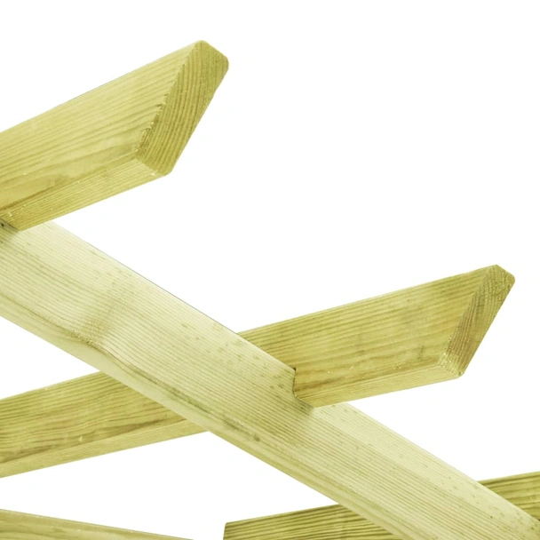 Ъглова пергола с пейка, 130x130x197 см, импрегниран бор-VL49029 - Image 3