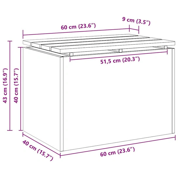 Градинска пейка 60x40x43 см маслиненозелена — стомана — лакирана - Image 11