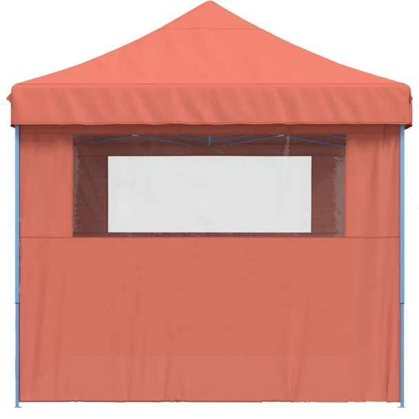 Pop-up парти шатра 4,1 x 2,8 м теракота — оксфорд с PVC — 3 стени — стомана - Image 4