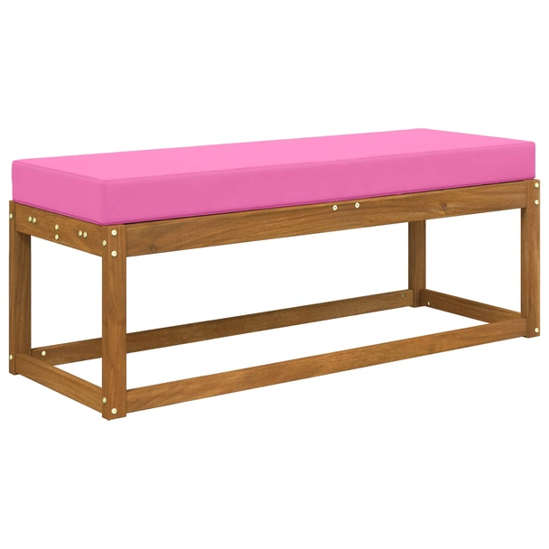 Възглавница за пейка 111,5 x 40 x 8 см розово — полиестер - Image 3