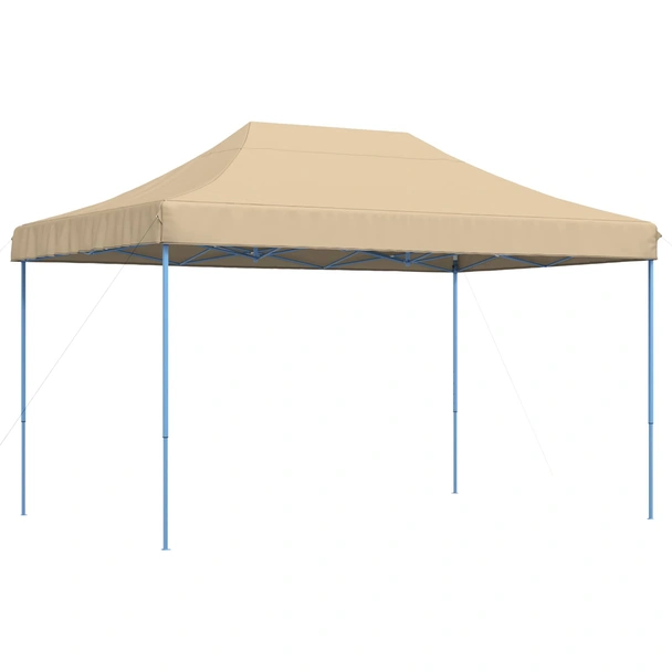 Pop-up парти шатра 4,4 x 2,9 м бежова — оксфорд с PVC — стоманена рамка - Image 2