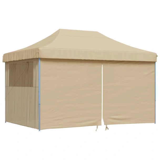 Pop-up парти шатра 4,4 x 2,9 м бежова — оксфорд с PVC — 4 стени — стомана - Image 2