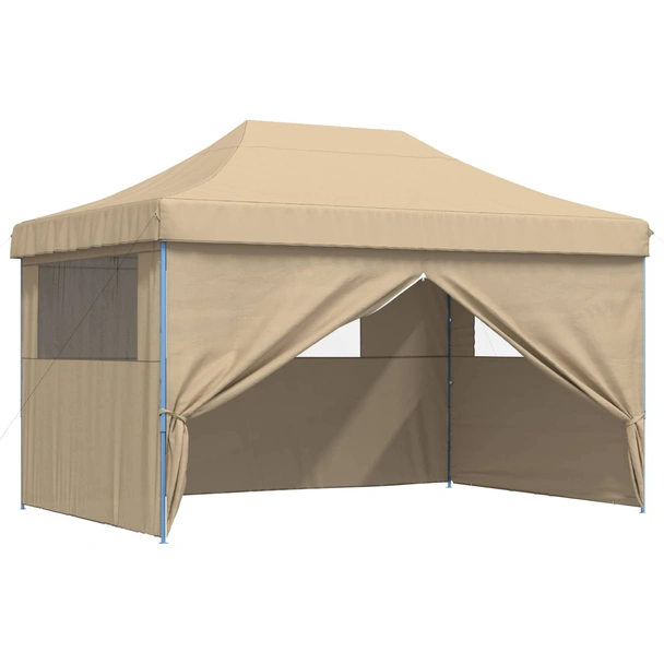 Pop-up парти шатра 4,4 x 2,9 м бежова — оксфорд с PVC — 4 стени — стомана - Image 8