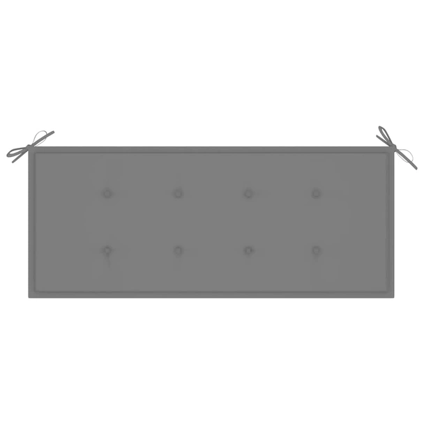Градинска пейка 120x55x90 см кафява — бамбук — сива (4 см) - Image 6