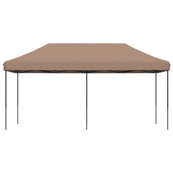Pop-up парти шатра 5,8 x 2,9 м кафява — оксфорд с PVC — стоманена рамка - Image 3