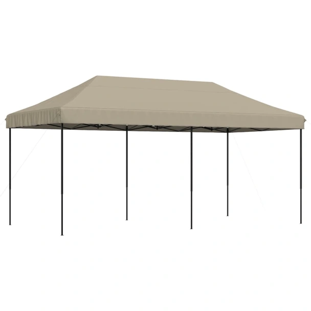 Pop-up парти шатра 5,8 x 2,9 м таупе — оксфорд с PVC — стоманена рамка - Image 2